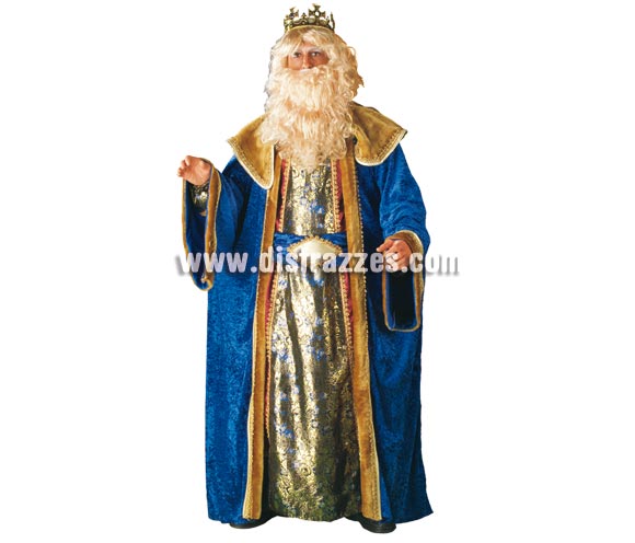 Disfraz o traje de Rey Mago Gaspar adulto. Talla Standar de hombre. Contiene túnica, capa y cinturón. Accesorios como corona, peluca y barba NO incluidos, podrás verlos en la sección de Complementos.