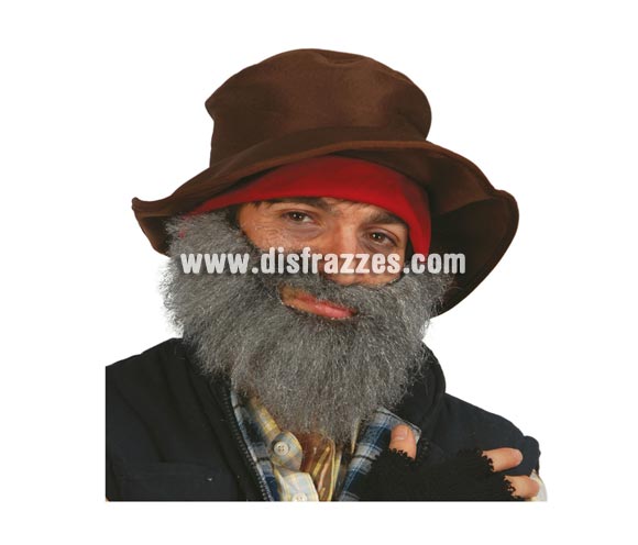 Barba canosa estorada perfecta para disfrazarse de Vagabundo o Mendigo.