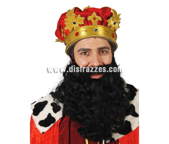 Barba grande de Rey negra. También sirve como Barba de Brujo para Halloween y como barba de Troglodita o Cavernícola. El precio sólo incluye la barba.