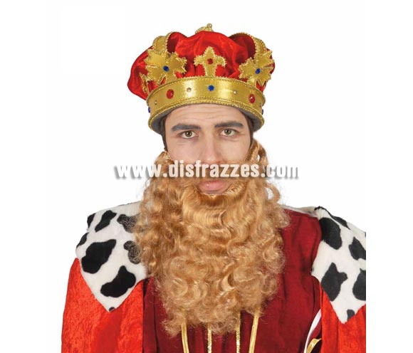 Barba grande rubia de Rey Mago Gaspar. También sirve como barba de Troglodita o Cavernícola.
