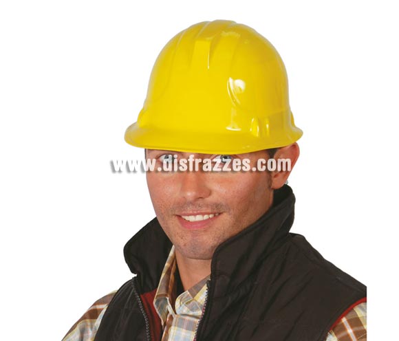 Casco Obrero o Albañíl de plástico flocado.