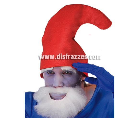 Gorro o Sombrero de Enanito rojo. Perfecto como complemento si te vas a disfrazar de Papá Pitufo.