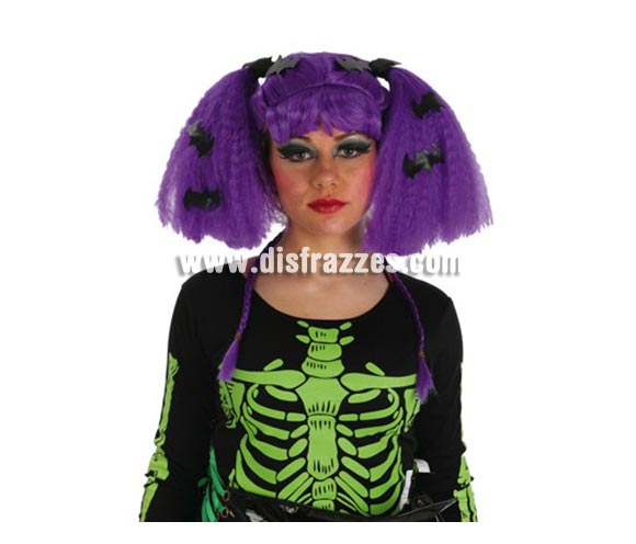 Peluca coletas Vampiros para Halloween.