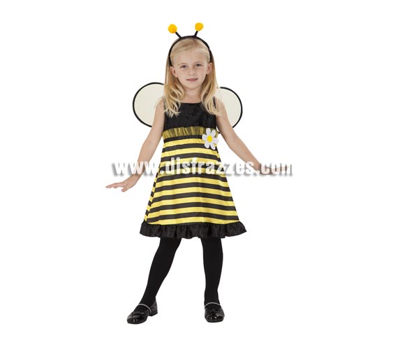 Disfraz de Abejita para niñas de 5 a 6 años. Incluye vestido, alas y tocado.