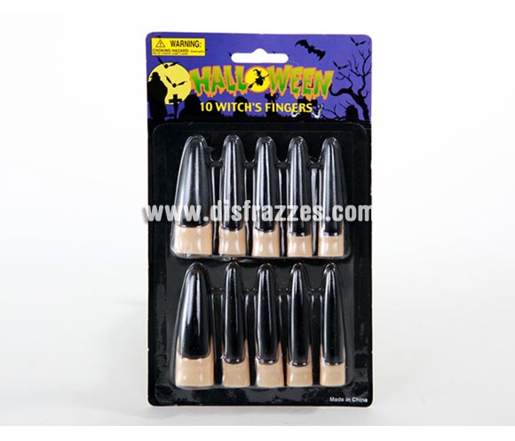 Uñas negras para Halloween.