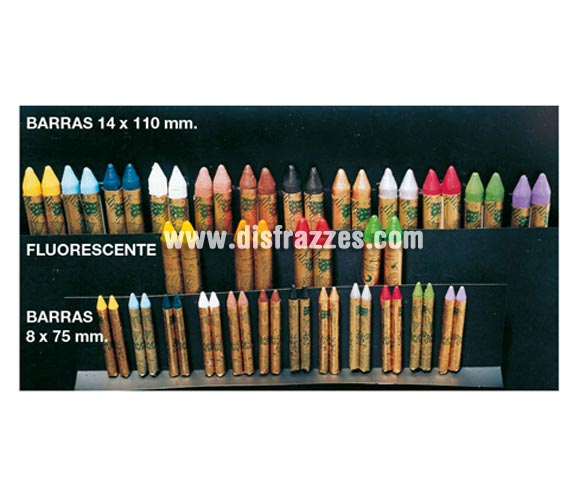 Barra maquillaje verde 14x110 mm.