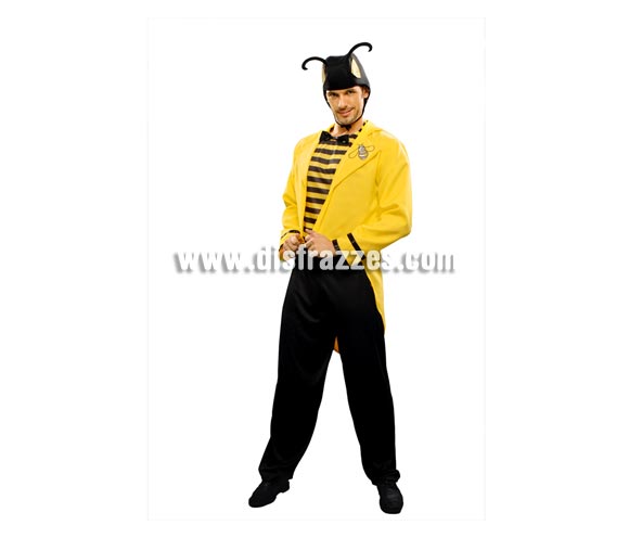 Disfraz de Lord Avispa para hombre. Talla standar M-L = 52/54. Incluye chaqueta, pantalón, gorro y pechera.