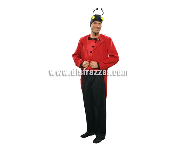 Disfraz de Lord Mariquita para hombre. Talla standar M-L = 52/54. Incluye chaqueta, pantalón, sombrero y pechera.
