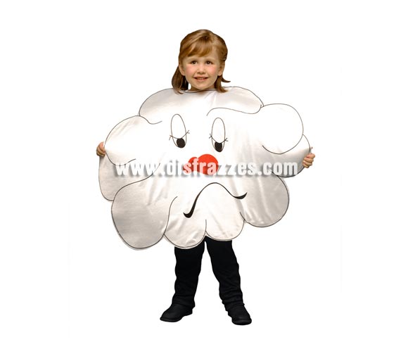 Disfraz de Nube para niños de 3 a 4 años. Incluye sólo el disfraz de goma espuma con forma de Nube.