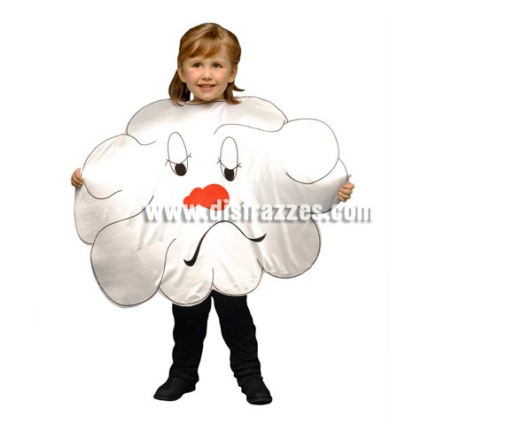 Disfraz de Nube para niños de 5 a 6 años. Incluye sólo el disfraz de goma espuma con forma de Nube.