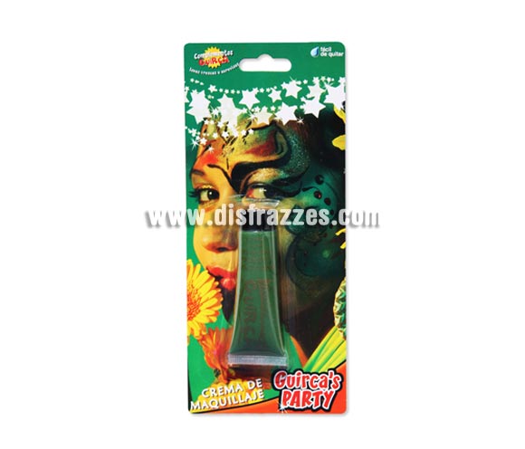 Tubo de 20 ml. de maquillaje verde en crema. Presentación en blister.