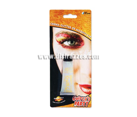 Tubo de 20 ml. de maquillaje iris glitter - brillo. Presentación en blister.