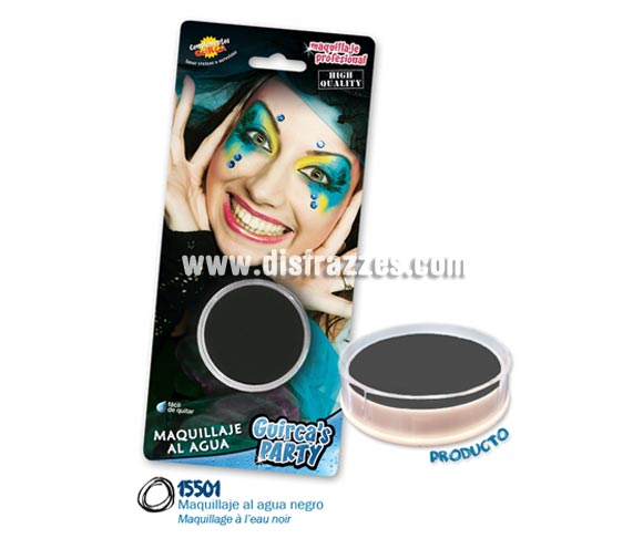 Blister de maquillaje al agua de 16 gr de color negro.