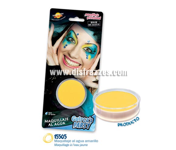 Blister de maquillaje al agua de 16 gr de color amarillo.