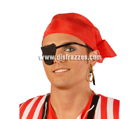 Conjunto Pirata. Compuesto por pañuelo, aro y parche.