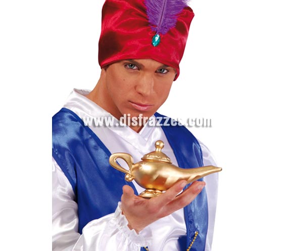 Lámpara Mágica del Genio de Aladino, 22 cms. Material plástico.