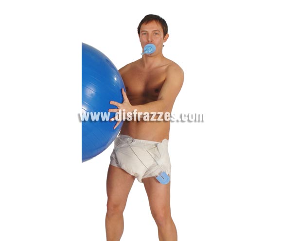 Conjunto Baby. Incluye chupete, pañal e imperdible. Se usa mucho en Despedidas de Soltero.