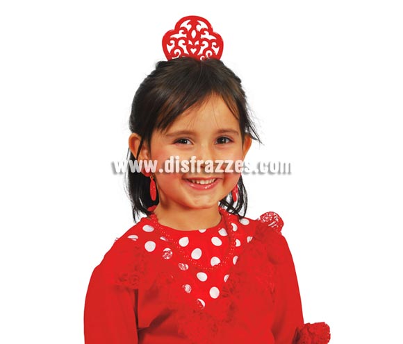 Collar Andaluza de color rojo infantil.