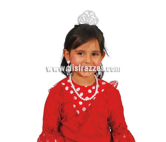 Peineta Andaluza blanca infantil.