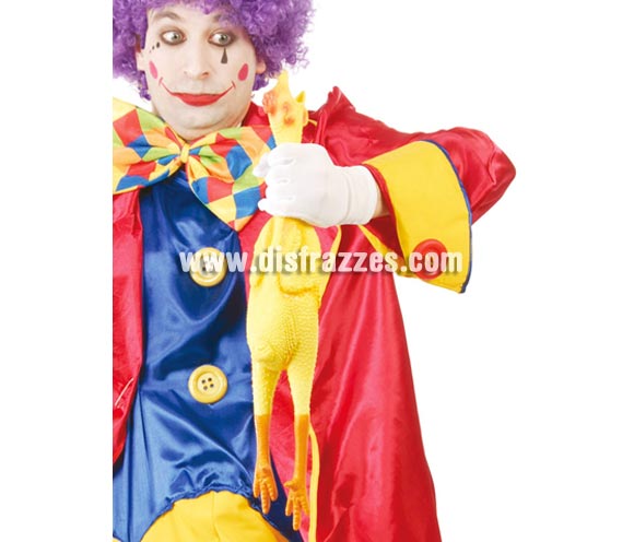 Pollo de Látex de 48 cms. Ideal como complemento de tu disfraz de Cocinero o Cocinera para Carnaval para ir de Fiesta a Pub's, Discotecas, Casas particulares, Restaurantes o Colegios y ayudar a crear un ambiente Carnavalesco y Festivo propio de la Fiesta de Carnavales.