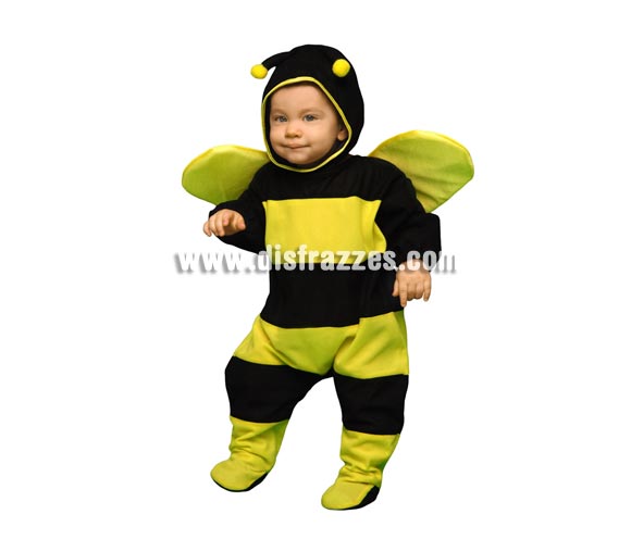 Disfraz super barato de Abejita o Abeja para bebés de 6 a 12 meses. Incluye mono, gorro y alas.