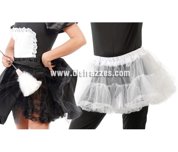 Tutú para mujer adulta. Talla standar de mujer. Disponible en 2 colores, blanco y negro. Precio por unidad.