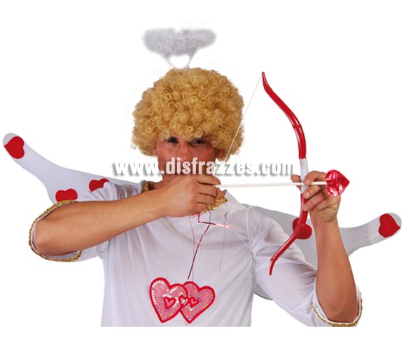 Arco de Cupido con una flecha con punta de corazón.
