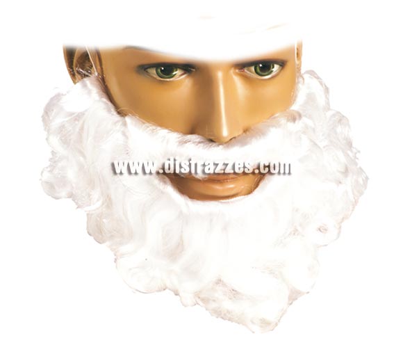 Barba rizo blanca pelo natural. Barba ideal para lo que quieras, sobre todo para el Rey Mago Melchor.