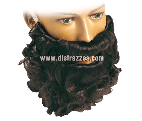 Barba rizo negra pelo natural. Barba ideal para lo que quieras, sobre todo para el disfraz de San José.