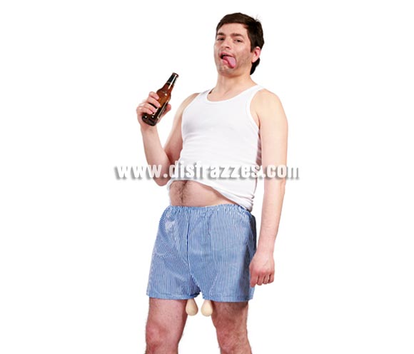 Bermudas con testículos perfectas para reirse un rato en Despedidas de Soltero, en Carnaval o en cualquier ocasión.