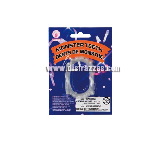 Dientes de Vampiro baratos en blister para Halloween.