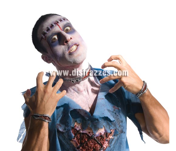 Set Cremallera sangrante Zombies.