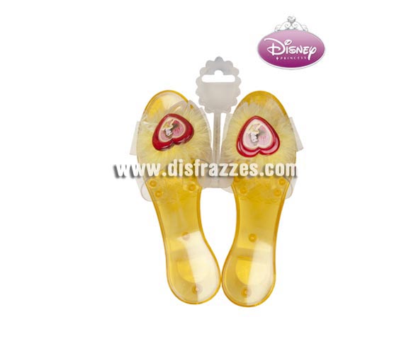 Zapatos de la Bella con licencia Disney. Tamaño único, miden unos 18 cm. 
¡¡Compra tu disfraz o tus complementos para regalar en nuestra tienda de disfraces, será divertido!!
