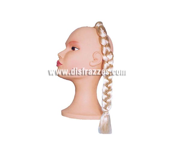 Trenza rubia. No inflamable.