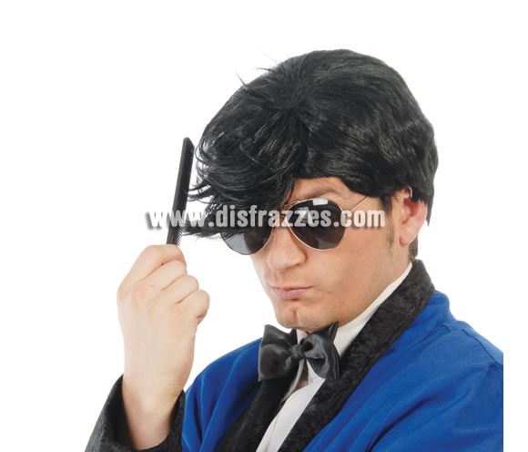 Peluca de hombre negra.