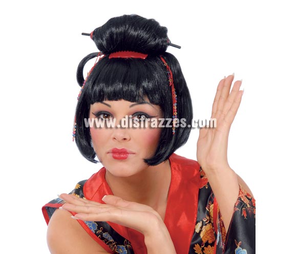 Peluca de Japonesa o Geisha para mujer.