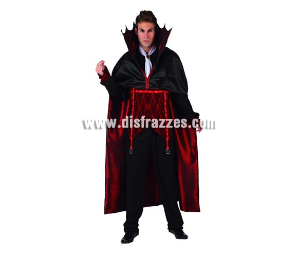 Disfraz de Vampiro para hombre. Talla 2 ó talla M-L 52/54. Incluye traje completo.