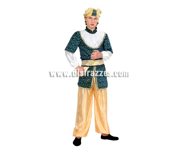 Disfraz de Paje Real o Sultán para hombre. Talla S = 48/52. Incluye pantalón, casaca, cinturón y turbante. También disfraz de Paje para hombre en Navidad y Reyes Magos.
¡¡Compra tu disfraz para Navidad en nuestra tienda de disfraces, será divertido!!
