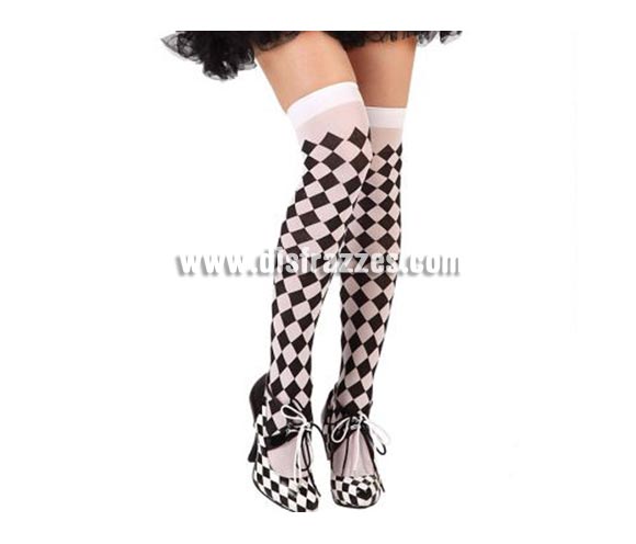Medias de Liga a Rombos para mujer. Talla Unica,