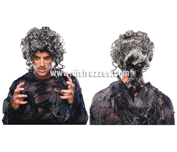 Peluca de Zombie siglo XVIII o peluca de Época. Preciosa peluca de Caballero de Época que sirve tanto para Carnaval, como para Halloween.