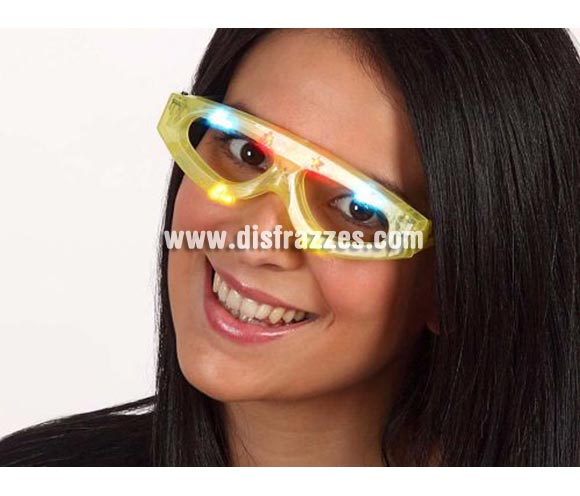 Gafas con luz alargadas con pilas. perfectas para Despedidas de Soltero.
