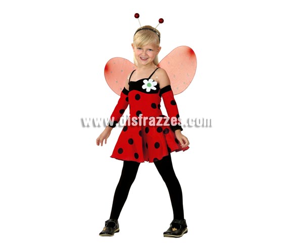 Disfraz barato de Hada Mariquita infantil para Carnavales. Talla de 3 a 4 años. Incluye vestido, alas, tocado y manguitos. Éste disfraz de Carnaval es ideal para divertirse en las Fiestas de Carnavales tan divertidas y estrambóticas como siempre y que cada vez se celebran en más Pueblos, Villas  y Ciudades, tanto en la calle como en Pubs, Discotecas, Casas particulares, Restaurantes o Colegios y disfrazándote con un traje de Carnaval ayudarás a crear ese ambiente Carnavalesco, tan divertido, multicolor y variopinto que a todos nos fascina y nos divierte.
¡¡Compra tu disfraz para Carnaval en nuestra tienda de disfraces, será divertido!!
