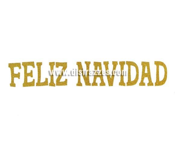 Letrero FELIZ NAVIDAD (Mod. 1) ó FELICES FIESTAS (Mod.2) de 10 X 60 CM. para decorar ventanas en Navidad. Sólo tenemos la imagen del de Navidad, pero hay 2 modelos, en el otro pone FELICES FIESTAS.