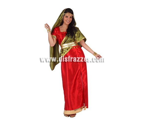 Disfraz de Hindú para mujer. Talla 2 ó talla Standar M-L 38/42. Incluye disfraz completo.