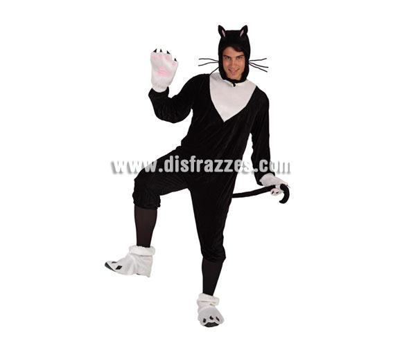 Disfraz de Gato para hombre. Talla 2 ó talla Standar M-L 52/54. Incluye disfraz completo.