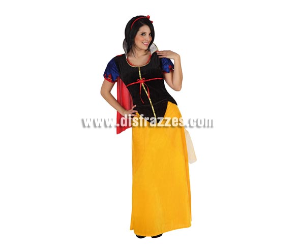 Disfraz de Princesa de las Nieves para mujer. Talla 3 ó talla XL 44/48. Incluye disfraz completo. Disfraz de Blancanieves para mujer.
