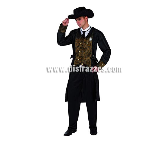 Disfraz de Sheriff para hombre. Talla 2 ó talla Standar M-L 52/54. Incluye traje completo.