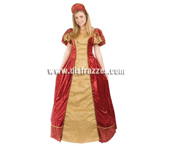 Disfraz de la Infanta Madieval para mujer. Talla standar. Incluye vestido y tiara. Un disfraz ideal para Ferias Medievales.