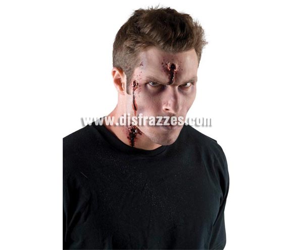 Kit maquillaje balazos FX'S. Artículo de Maquillaje FX fabricado en látex ideal para caracterizarte. Kit con todo lo necesario para conseguir la real apariencia de haber salido de un auténtico tiroteo. Incluye piezas de látex que simulan los balazos, sangre, y adhesivo para colocarlo todo en su sitio.