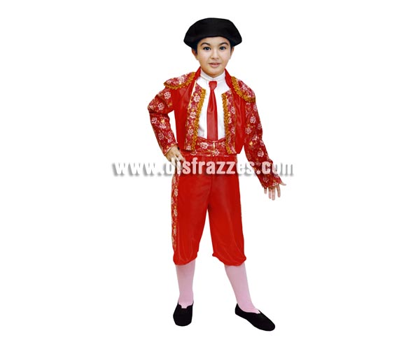 Disfraz barato de Torero infantil para Carnaval.  Talla de 10 a 12 años. Incluye pantalón, chaqueta, fajín, corbata y montera. Éste disfraz de Carnaval es ideal para divertirse en las Fiestas de Carnavales tan divertidas y estrambóticas como siempre y que cada vez se celebran en más Pueblos, Villas  y Ciudades, tanto en la calle como en Pubs, Discotecas, Casas particulares, Restaurantes o Colegios y disfrazándote con un traje de Carnaval ayudarás a crear ese ambiente Carnavalesco, tan divertido, multicolor y variopinto que a todos nos fascina y nos divierte.
¡¡Compra tu disfraz para Carnaval en nuestra tienda de disfraces, será divertido!!
